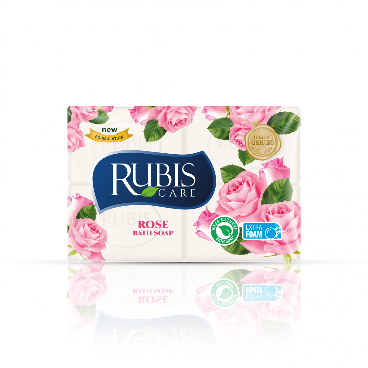 Tradicionālas naturālās Turku vannas ziepes, RUBIS ROSE, 150g x 4gab.