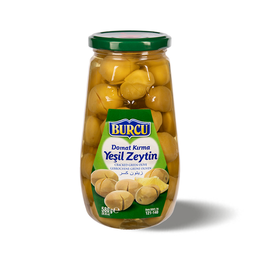 Burcu iegrieztas zaļās olīvas 580g