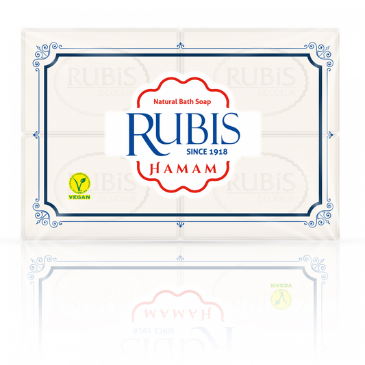 Dabīgās Turku pirts hamam ziepes, RUBIS HAMAM, 150 g x 4 gab.