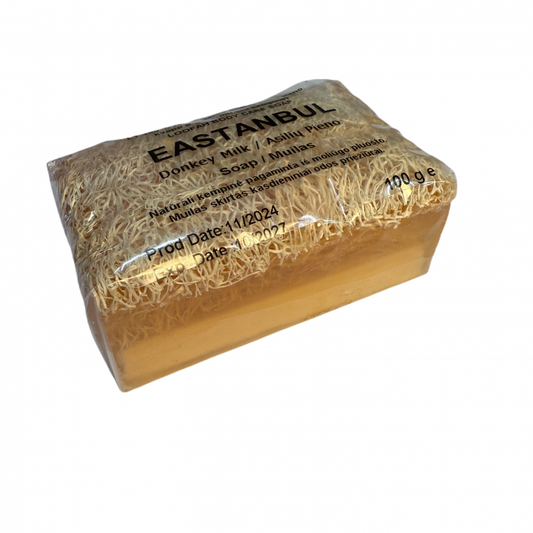 Tradicionālās dabīgās glicerīna ziepes, roku darbs ar ēzeļa piena aromātu, 100g