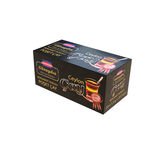 Marmara Gunaydin melnā ceilonas tēja ar bergamontu, maisiņos 25x1.5g