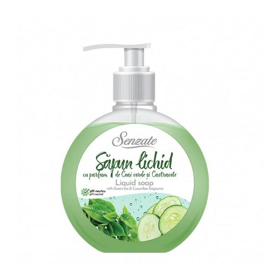 Šķidrās ziepes ar zaļās tējas un gurķu aromātu, SENZATE, 500ml