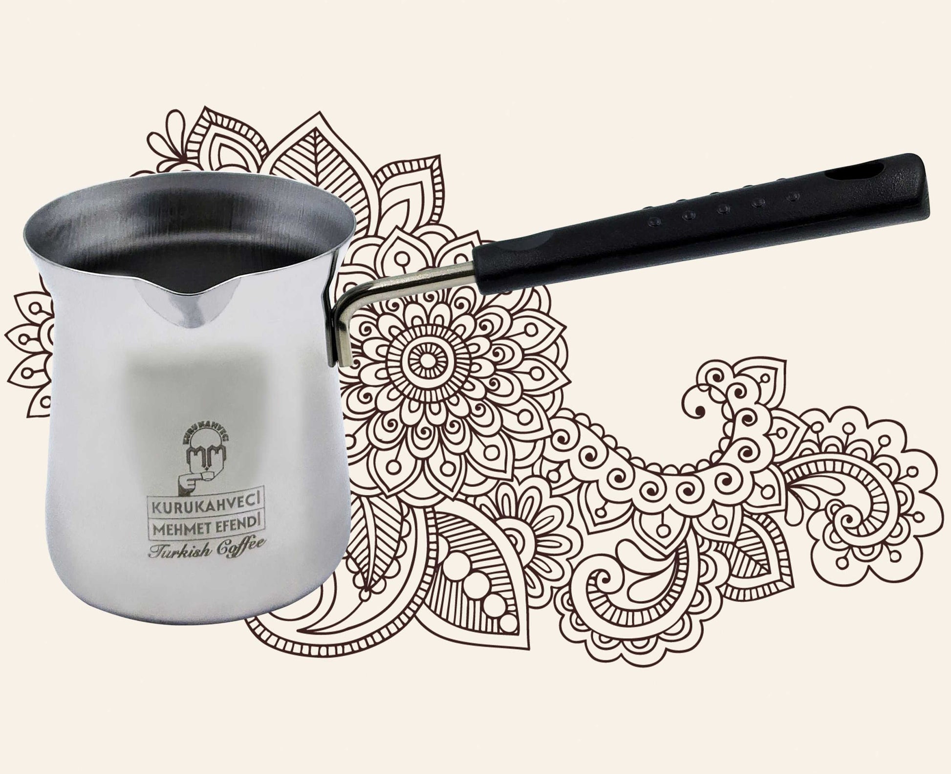 Turku kafijas kanna, maza, CEZVE, Sudraba krāsā (līdz 3 tasītēm) 