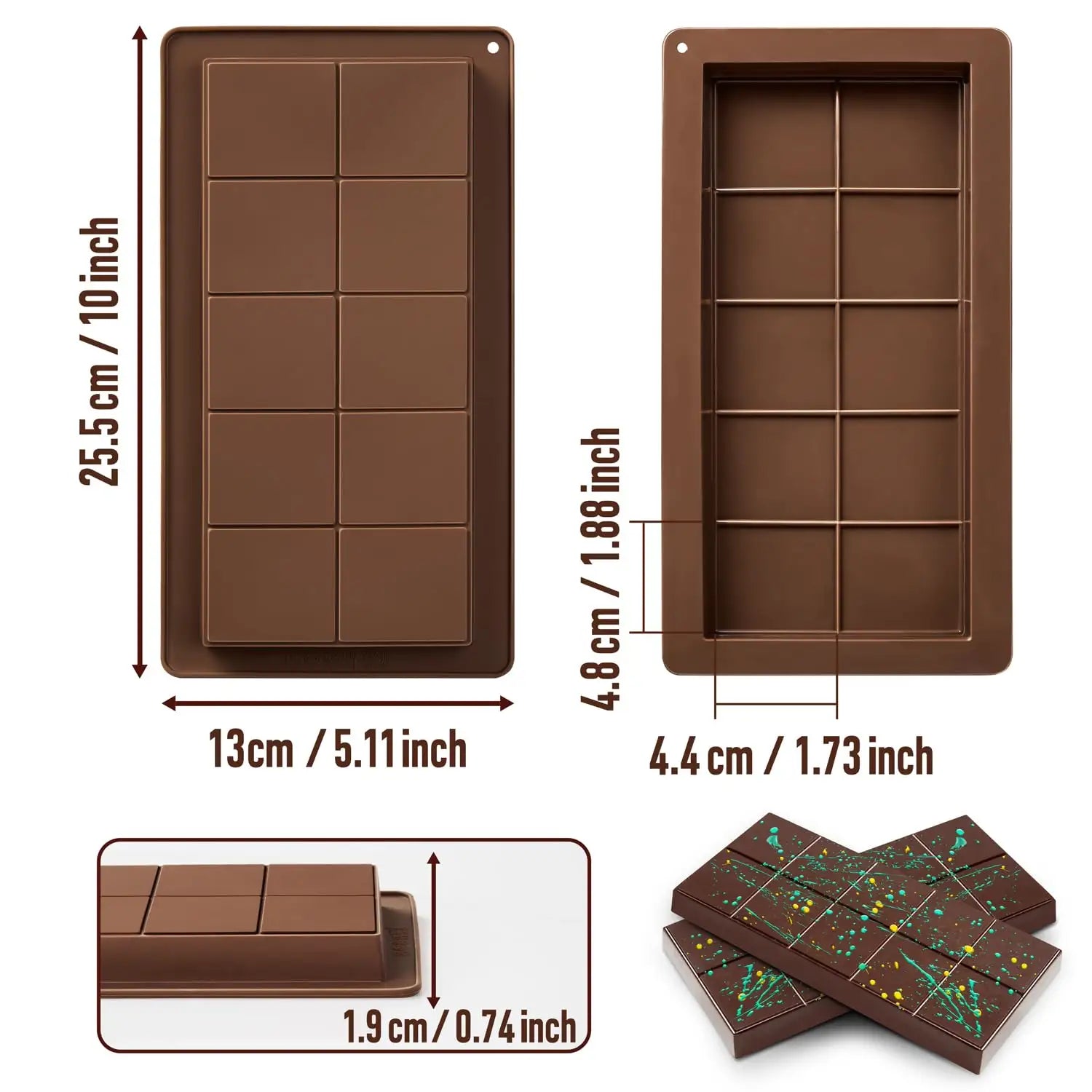 Silikona forma Dubaijas šokolādes pagatavošanai 