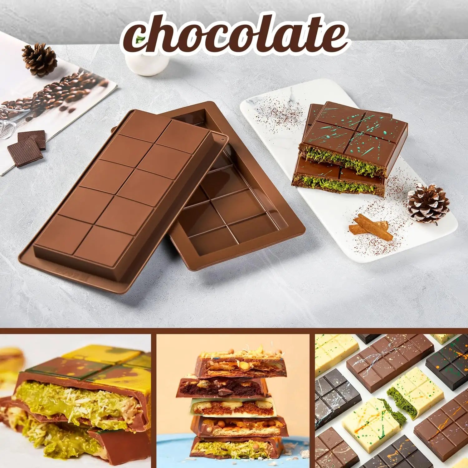 Silikona forma Dubaijas šokolādes pagatavošanai 