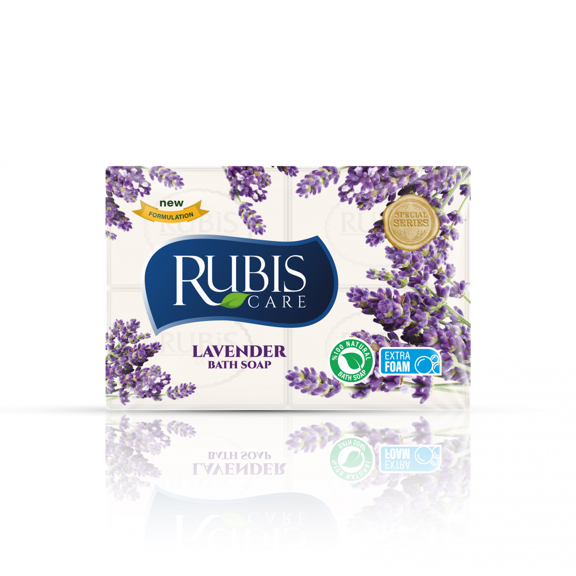 Tradicionālas naturālās Turku vannas ziepes, RUBIS LAVANDA, 150g x 4gab. 