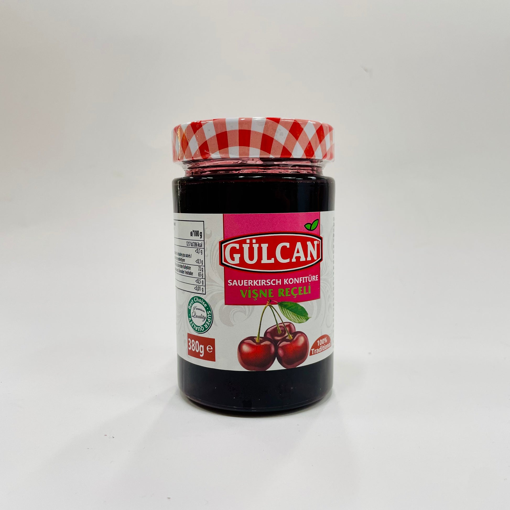 Gulcan ķiršu ievārījums, 380g 
