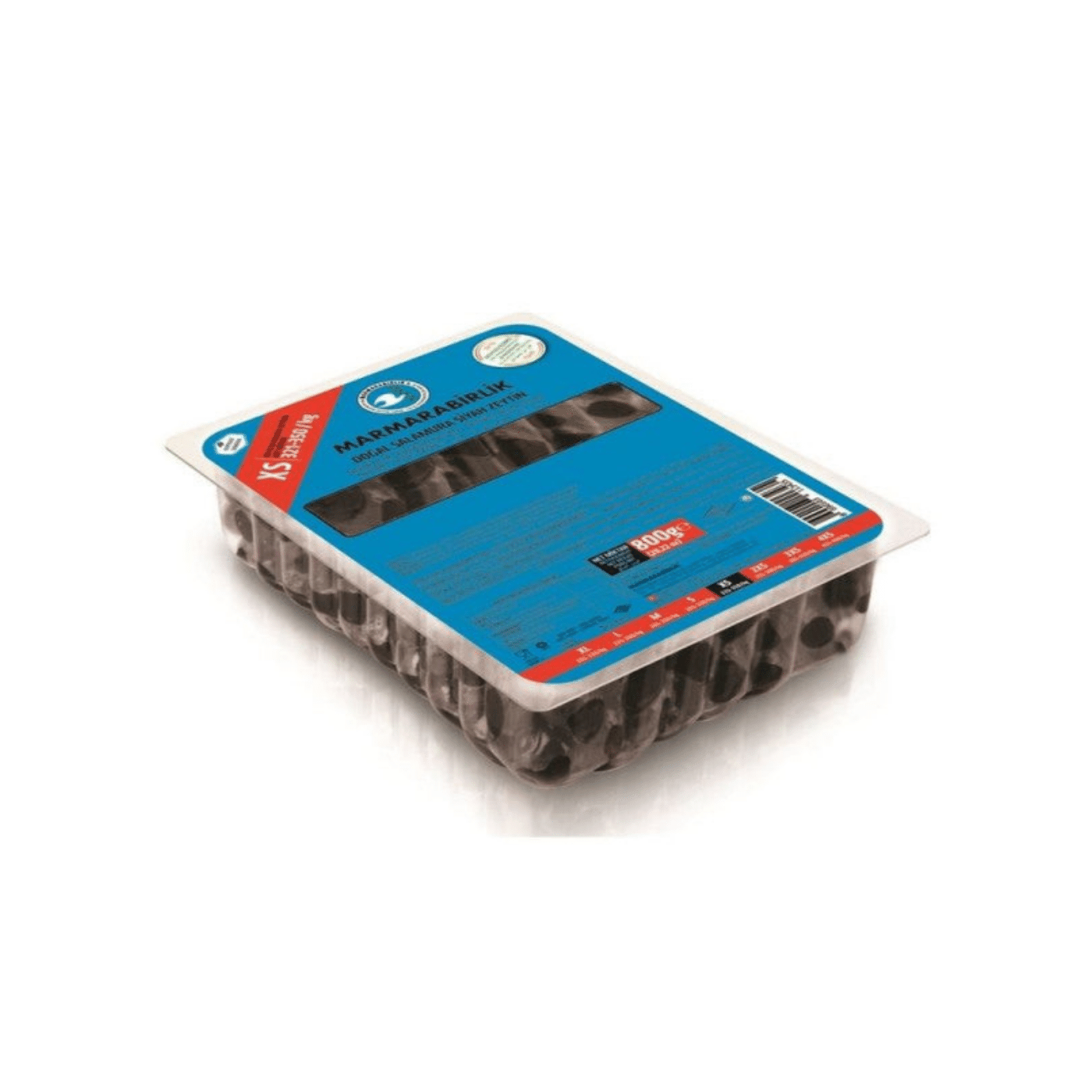 Marmarabirlik Extra juodosios alyvuogės vakuume XS dydis 800g 