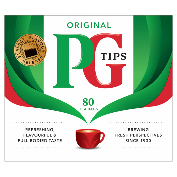PG Tips Original черный чай, чайные пакетики, (80 шт, 232г)