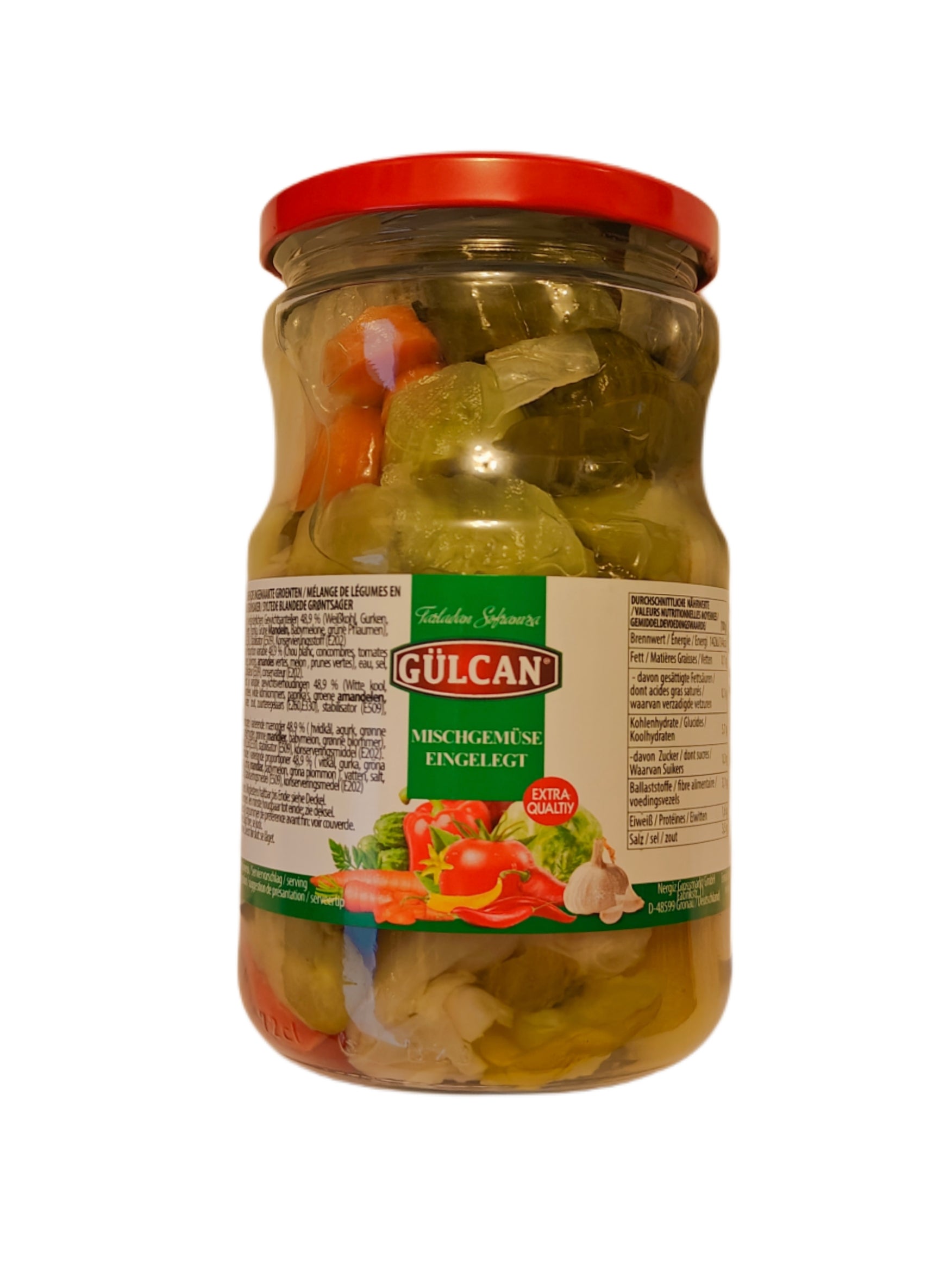 Gulcan dārzeņu maisījums 650g/360g 