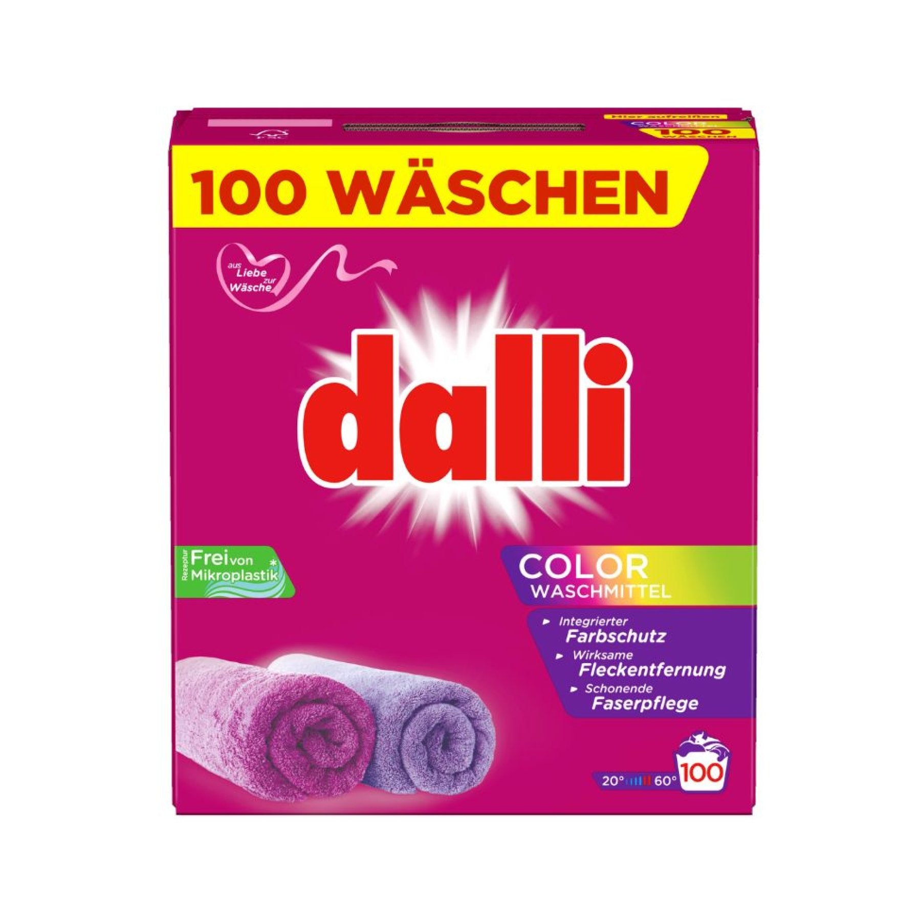 Veļas pulveris krāsainiem audumiem, Dalli color, 100 mazgāšanas reizēm 