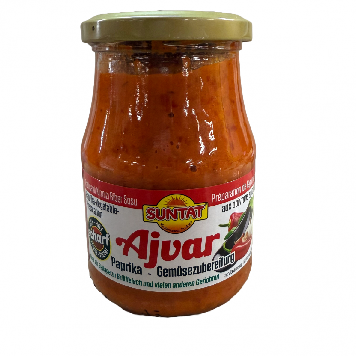 Paprikas mērce Ajvar, asa, SUNTAT, 340 g 