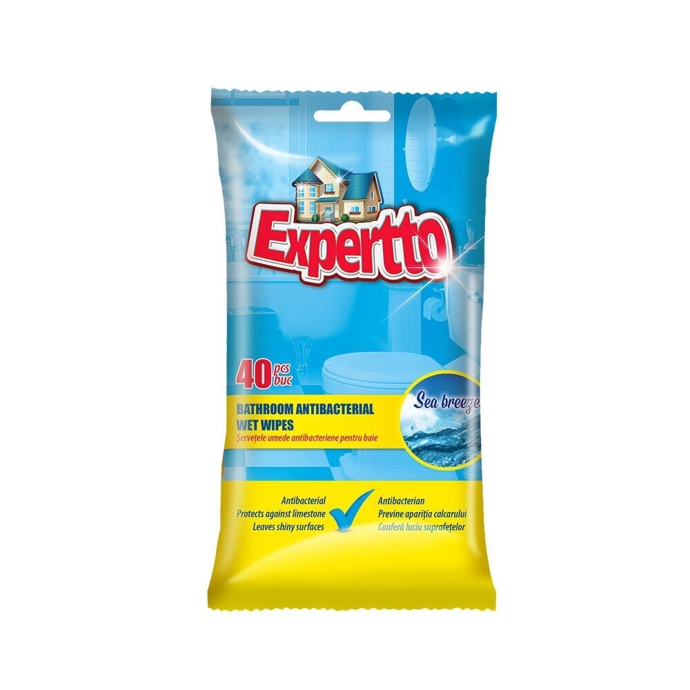 Antibakteriālas mitrās salvetes, EXPERTTO, 40 gab. 