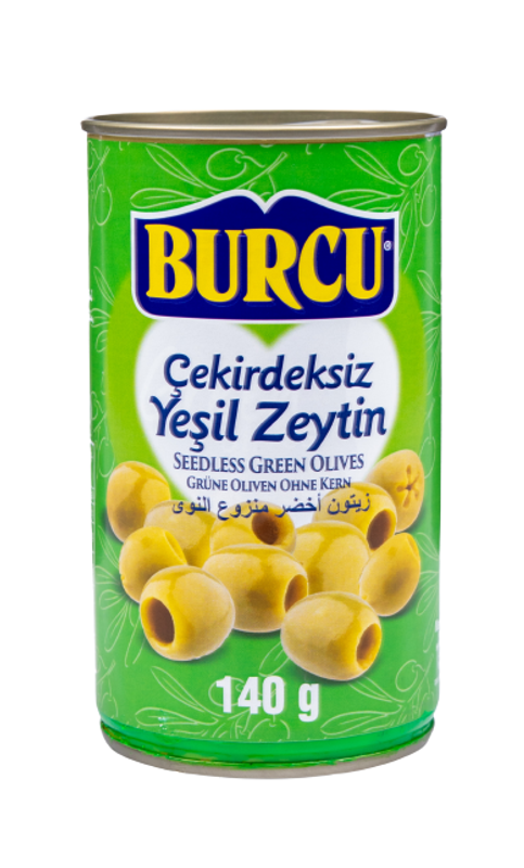 Burcu zaļās olīvas bez kauliņiem 140g 