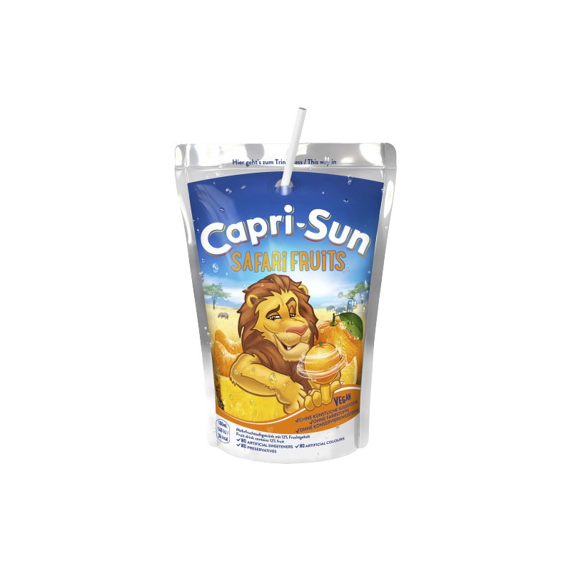 Capri -Sun Safari augļu dzēriens 200ml Capri -Sun Safari augļu dzēriens 200ml
