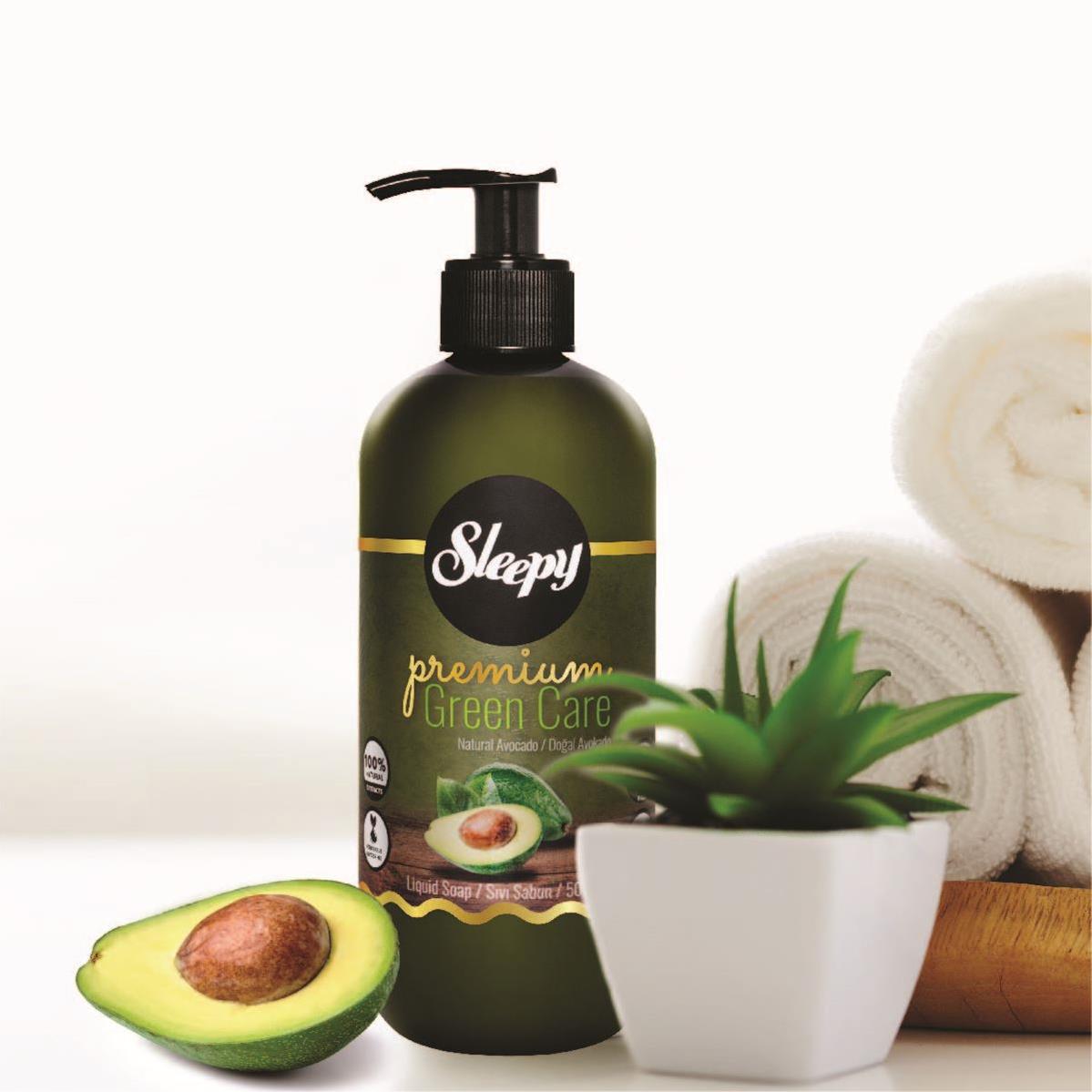 Premium Green Care dababīga avokādo, salvijas un alojas roku ziepes 500ml dababīga avokādo, salvijas un alojas