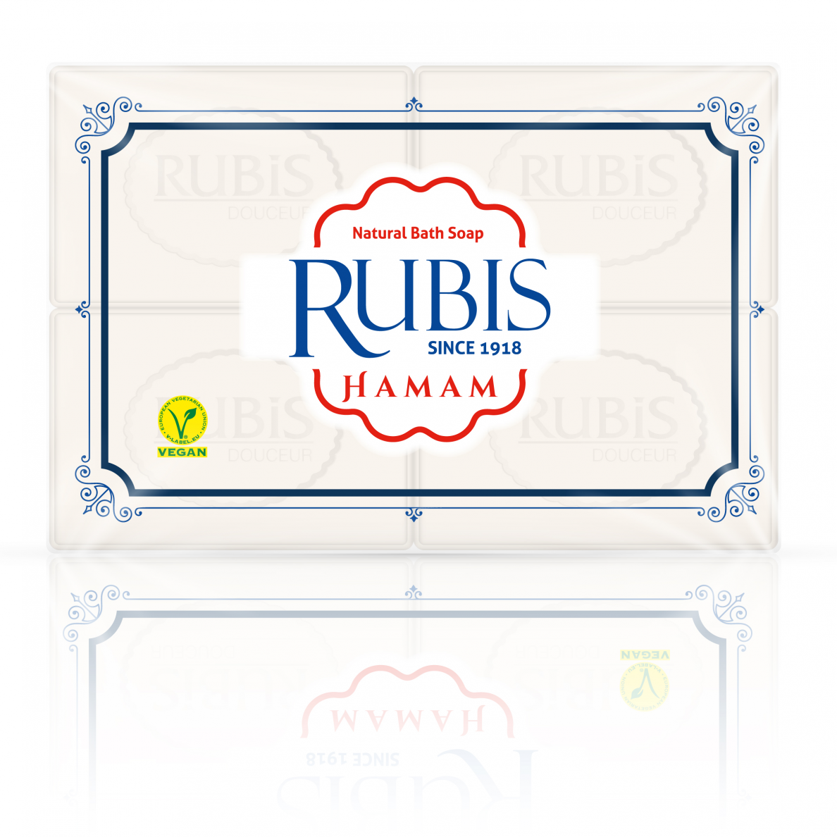 Dabīgās Turku pirts hamam ziepes,  RUBIS HAMAM, 150 g x 4 gab. 
