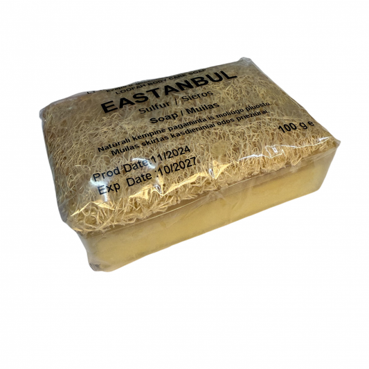 Tradicionālās dabīgās glicerīna ziepes, roku darbs ar sēra aromātu, 100g