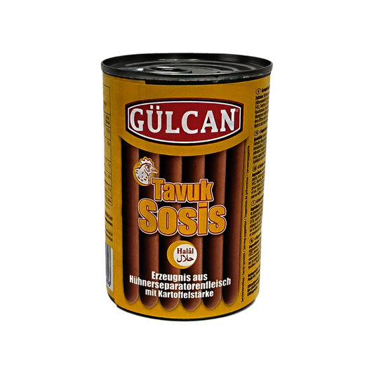 Gülcan vistas gaļas cīsiņi, desiņas Halal 184g