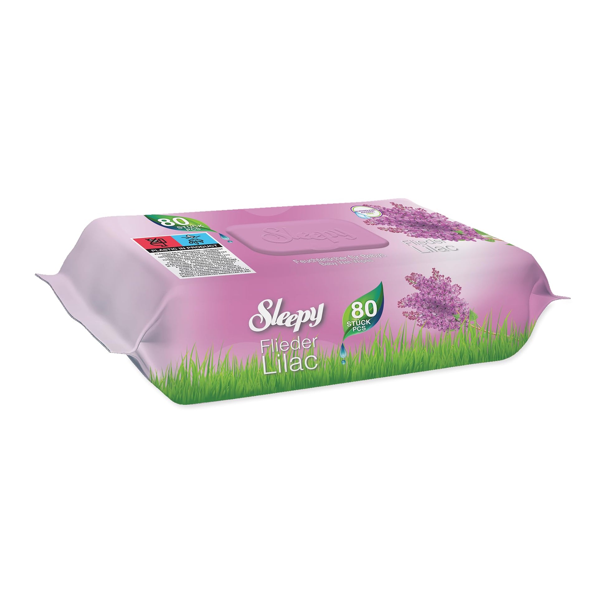 Mitrās salvetes (bērnu),Sleepy, ceriņu (80 gab) 