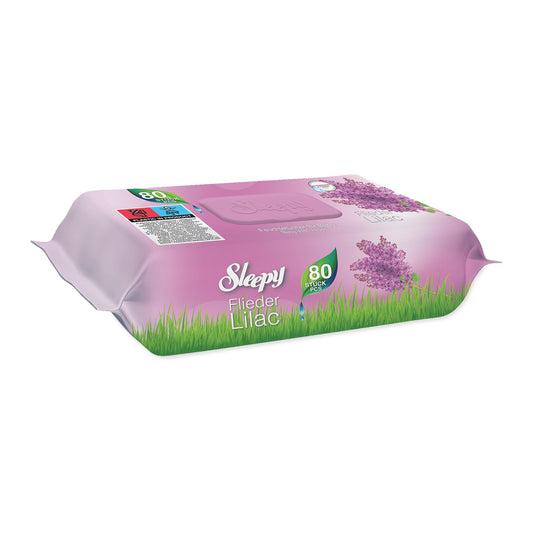 Mitrās salvetes (bērnu),Sleepy, ceriņu (80 gab)