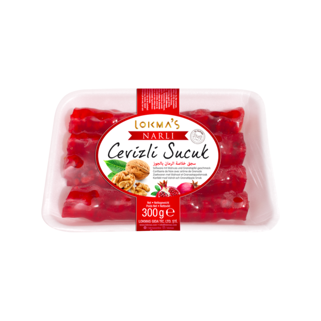 Lokma's granātābolu standziņas ar valriekstiem, uz šķīvja 300g