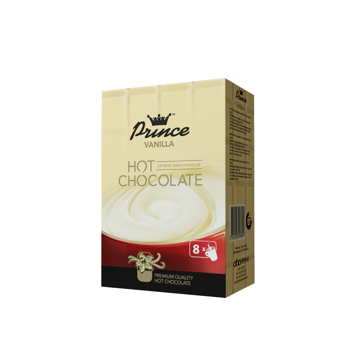 Горячий шоколад Prince, какао со вкусом ванили 8х 25г  