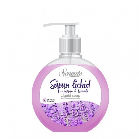 Šķidrās ziepes ar lavandu aromātu, SENZATE, 500ml 