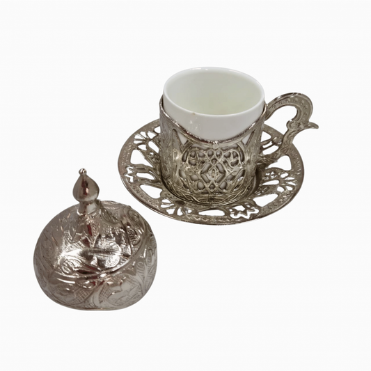 Turku kafijas krūze, sudraba krāsā