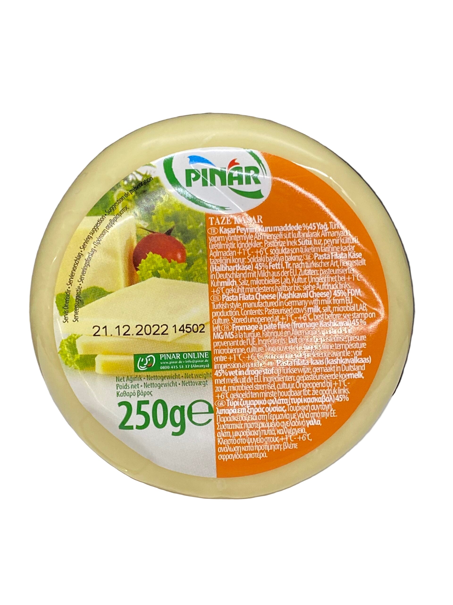 Pınar kaşar siers kashkaval 250g Pınar taze kaşar 250g -  by Pınar - austrumu ēdieni, kaşar peyniri, turkish, turku, ēdieni